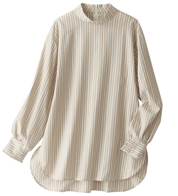 BELLUNA（ベルーナ）の「＜ＳＯＬＯＴＥＸ（Ｒ）＞ストレッチハイネックブラウス（ブラウス）」｜詳細画像