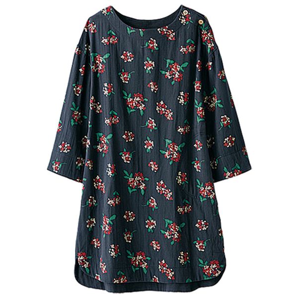 BELLUNA（ベルーナ）の「風が通り抜けるダブルガーゼプリントチュニック（チュニック）」｜詳細画像