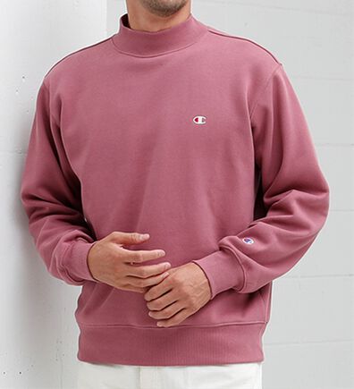 「＜チャンピオン＞モックネック裏起毛トレーナー（メンズトレーナー）」