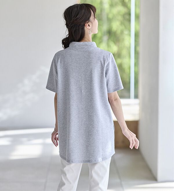 BELLUNA（ベルーナ）の「綿１００％裏毛素材ロゴチュニック（チュニック）」｜詳細画像