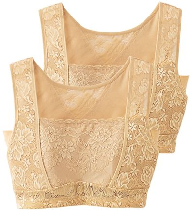 「【２枚組】グラマーさんの小柄メイクブラ同色２枚組（ノンワイヤーブラ）」