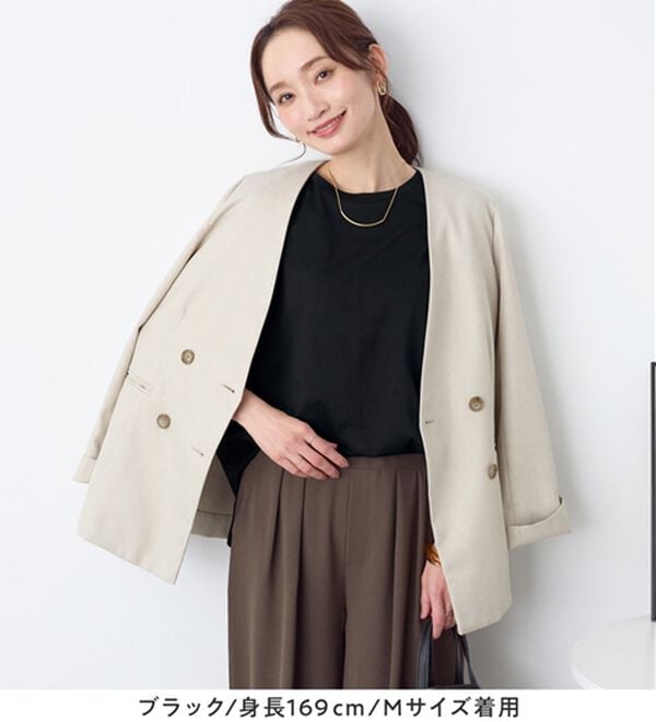 Viola e Viola（ヴィオラ エ ヴィオラ）の「【接触冷感】脇を見せたくない人のためのタンクトップ（タンクトップ・キャミソール）」｜詳細画像