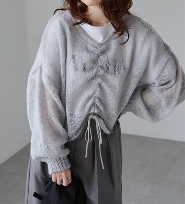 RANAN（ラナン）の「モヘアライク２ＷＡＹギャザーニット（ニット・セーター）」｜詳細画像