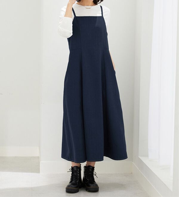 BELLUNA（ベルーナ）の「麻調ジャケット&times;キャミワンピアンサンブル（その他ワンピース）」｜詳細画像