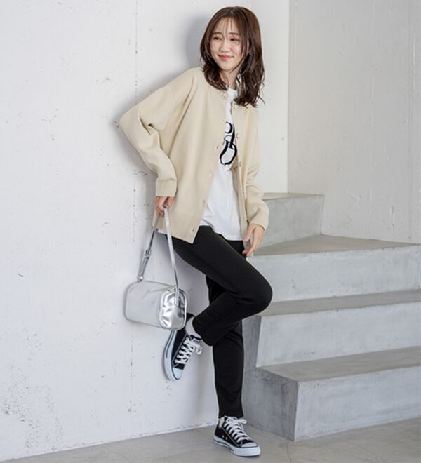 BELLUNA（ベルーナ）の「《快適Ｌａｂ．》洗える！軽い！配色使いニットカーディガン（ニットカーディガン）」｜詳細画像