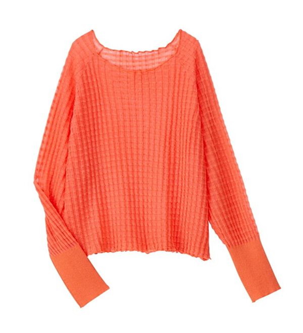 GeeRA（ジーラ）の「ジャカードシアーニットプルオーバー（ニット・セーター）」｜詳細画像