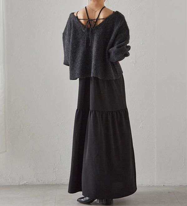 RANAN（ラナン）の「シャギーニット&times;キャミワンピースセット（その他ワンピース）」｜詳細画像