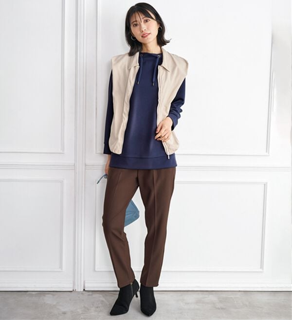 BELLUNA（ベルーナ）の「【新色追加】ワイドネックサイド切替プルオーバー（カットソー）」｜詳細画像