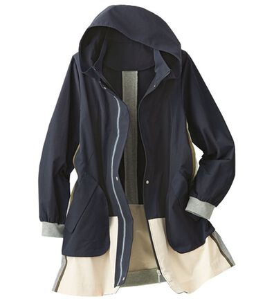 BELLUNA（ベルーナ）の「配色切替グログランテープ使いコート（ハーフコート）」