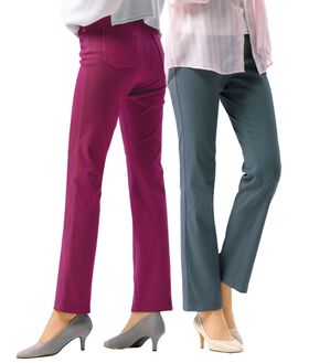 ルフラン（ルフラン）の「楽らく素敵！全方向ストレッチ綿混パンツ（フルレングスパンツ）」｜詳細画像