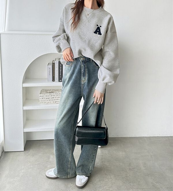 GeeRA（ジーラ）の「サガラ刺繍裏起毛スウェット（トレーナー・スウェット）」｜詳細画像