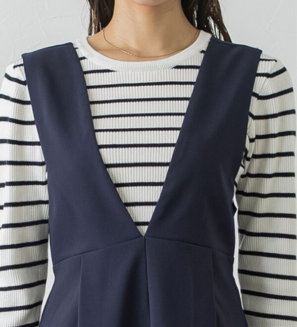 Pierrot（ピエロ）の「ウエストマークジャンパースカート（ジャンパースカート）」｜詳細画像