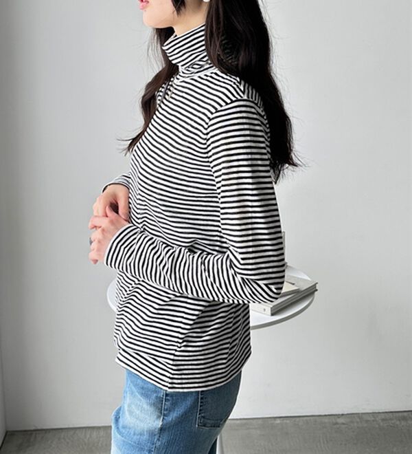 GeeRA（ジーラ）の「シアースラブハイネックトップス（カットソー）」｜詳細画像