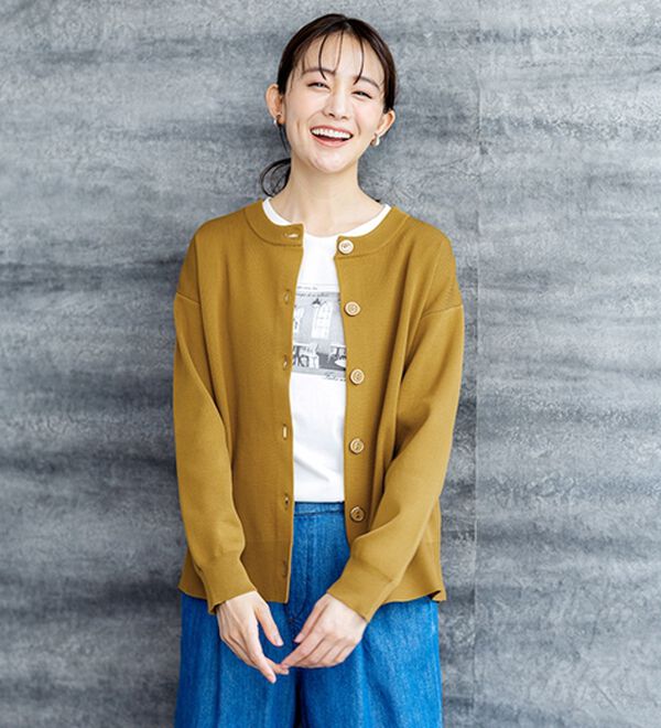 BELLUNA（ベルーナ）の「《快適Ｌａｂ．》洗える！軽い！配色使いニットカーディガン（ニットカーディガン）」｜詳細画像