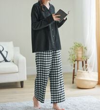 YU'NOW（ユナウ）の「コットンネルシャツパジャマセット（パジャマ・ルームウェア）」