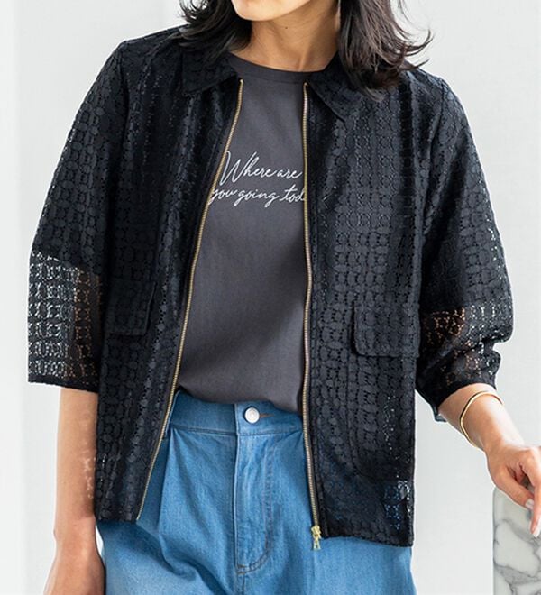 BELLUNA（ベルーナ）の「上品花柄レースジャケット（その他ジャケット）」｜詳細画像