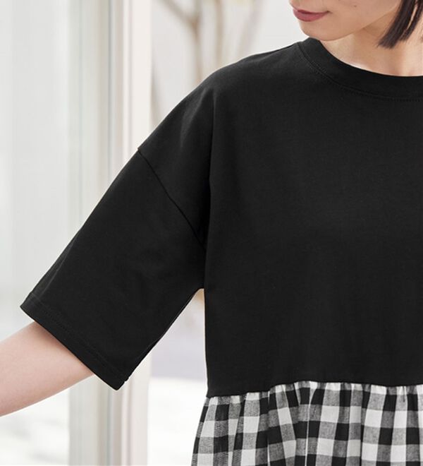 Viola e Viola（ヴィオラ エ ヴィオラ）の「さらひやりコーデ楽ちんドッキングワンピ―ス（ドッキングワンピース）」｜詳細画像