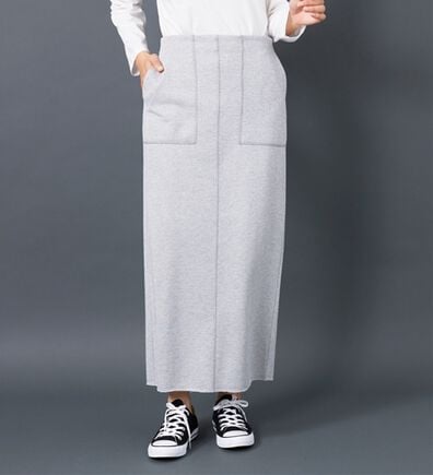 BELLUNA（ベルーナ）の「ラメ入り裏毛素材スカート（ロングスカート）」