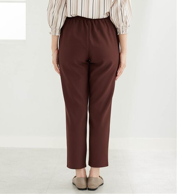 BELLUNA（ベルーナ）の「ジョーゼット裏スムーステーパードパンツ（テーパードパンツ）」｜詳細画像