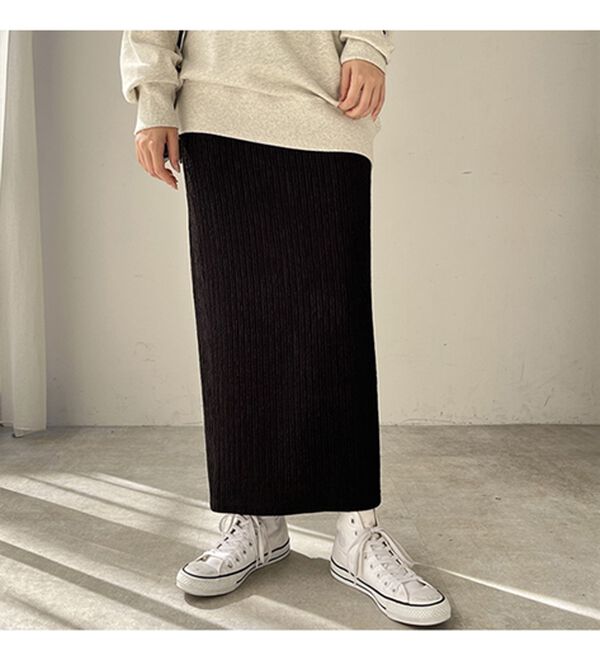 GeeRA（ジーラ）の「ストライプジャカードタイトスカート（ロングスカート）」｜詳細画像