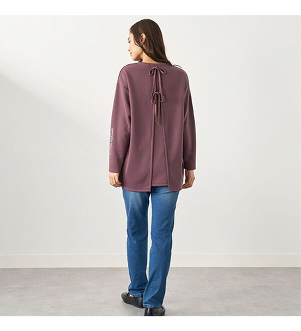 BELLUNA（ベルーナ）の「＜ＥＬＬＥ　Ａｃｔｉｖｅ＞バックリボンロゴチュニック（チュニック）」｜詳細画像