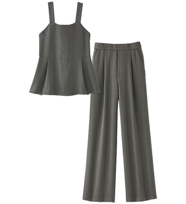 BELLUNA（ベルーナ）の「【2点セット】ウーリッシュ素材ビスチェセットアップ（セットアップ）」｜詳細画像