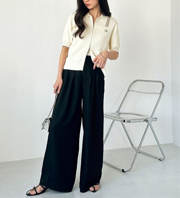 GeeRA（ジーラ）の「３タックワイドパンツ（フルレングスパンツ）」｜詳細画像