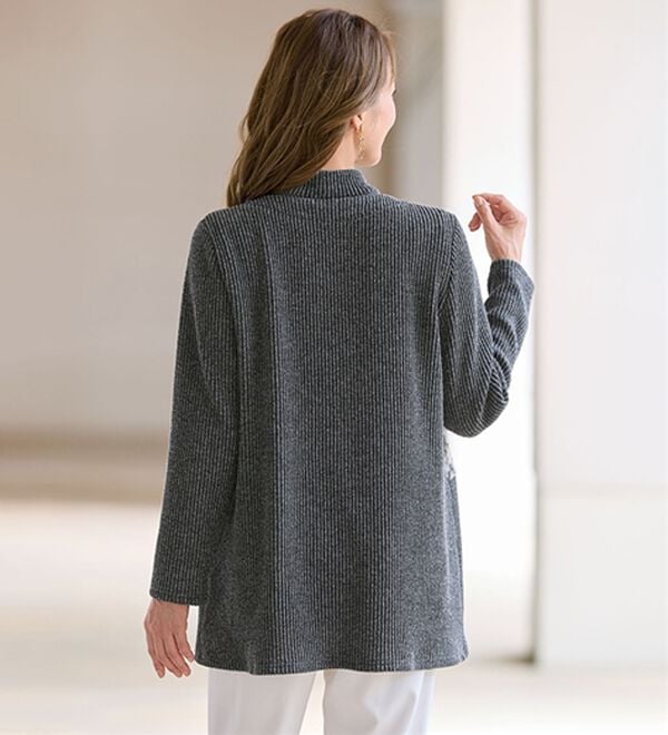 BELLUNA（ベルーナ）の「リング調ブークレー素材切替ジャケットアンサンブル（その他ジャケット）」｜詳細画像