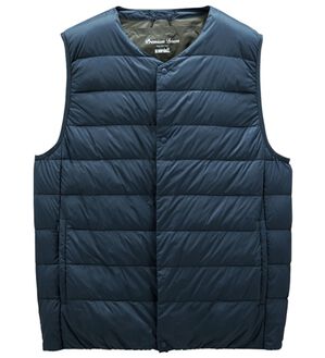 「ヒーター付丸八ダウンインナーベスト（メンズベスト）」｜ネイビー