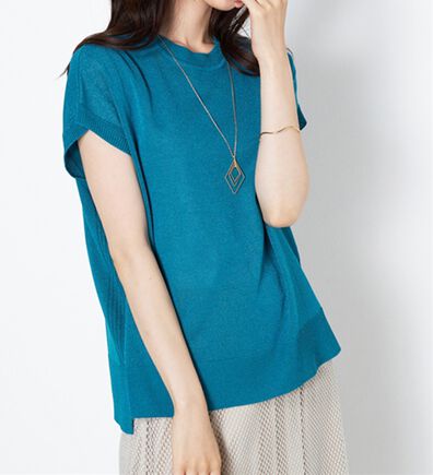 BELLUNA（ベルーナ）の「フラッシュヤーン素材サマーニット（ニット・セーター）」