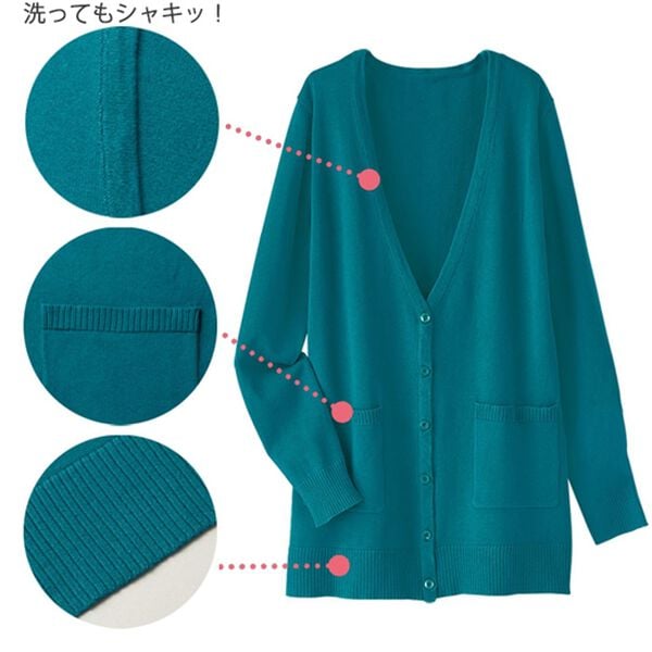 BELLUNA（ベルーナ）の「ヨレにくい！綿１００％ニットカーディガン（ニットカーディガン）」｜詳細画像