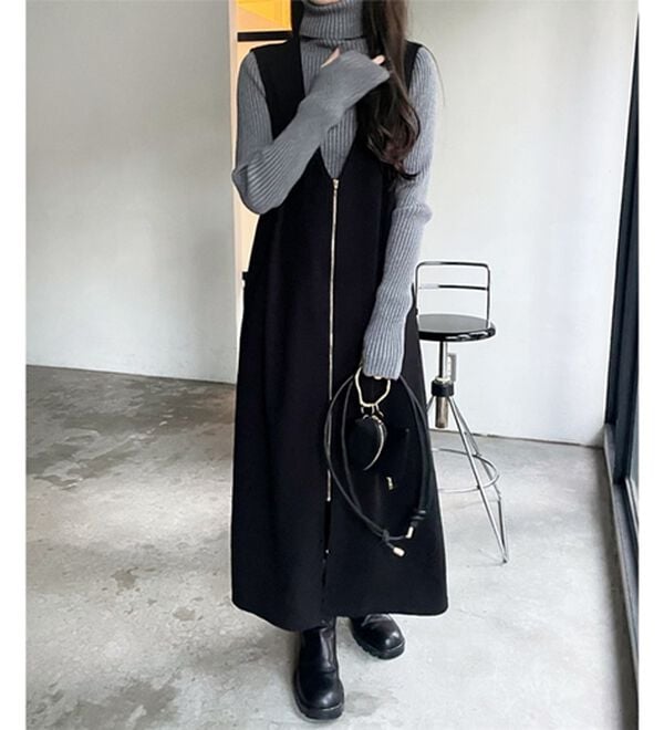 GeeRA（ジーラ）の「３ＷＡＹジップデザインジレワンピース（ジレ）」｜詳細画像