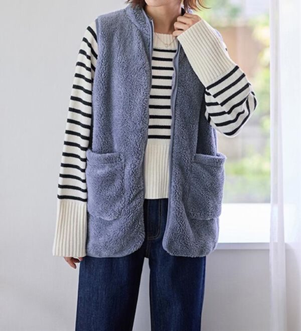 LAVIENNE（ラヴィエンヌ）の「ふわふわ暖かフリースベスト（ベスト）」｜詳細画像