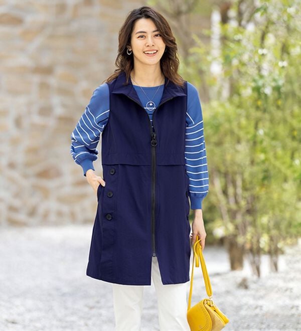 ルフラン（ルフラン）の「季節の変わり目に便利なロングベスト（ベスト）」｜詳細画像