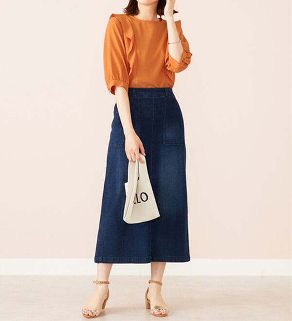 BELLUNA（ベルーナ）の「麻調合繊フリルデザインブラウス（ブラウス）」｜詳細画像