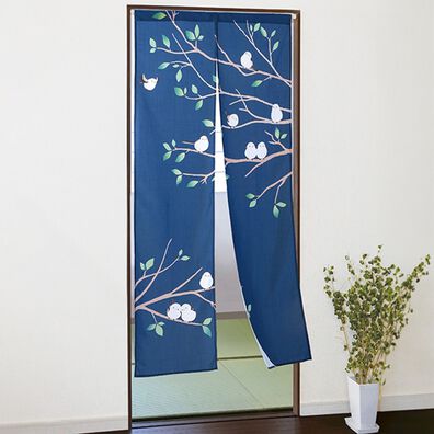 「シマエナガのれん（のれん・間仕切り・カーテン関連品）」