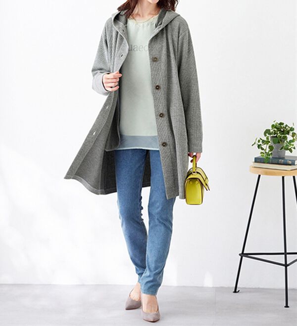 BELLUNA（ベルーナ）の「ニット見え素材フードカーディガン（その他カーディガン）」｜詳細画像