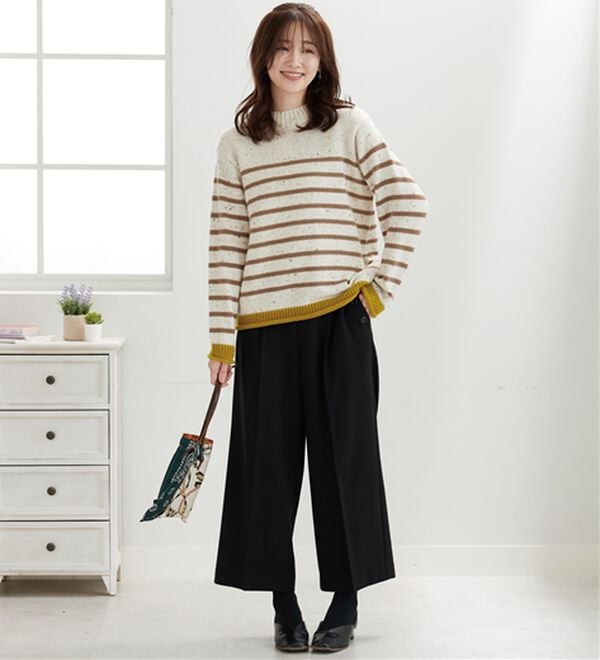 「カラーネップ入り配色ボーダープルオーバー（カットソー）」｜詳細画像