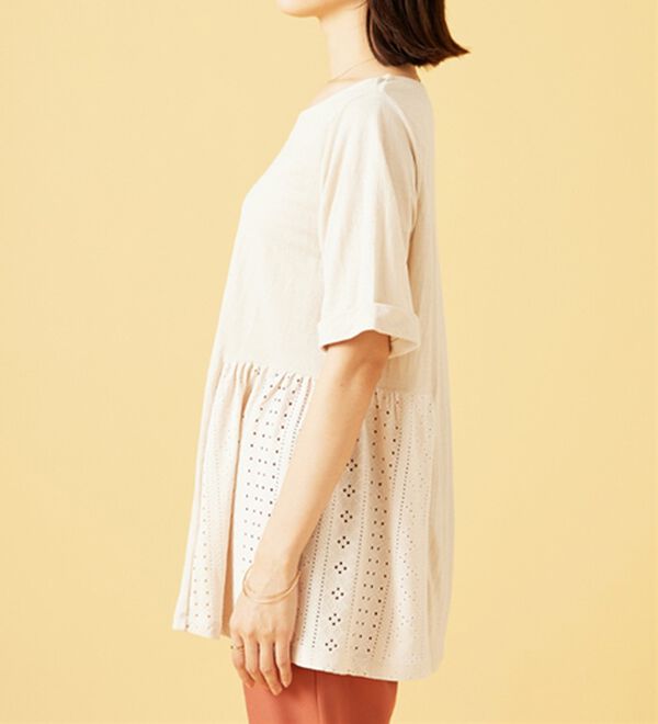 BELLUNA（ベルーナ）の「ヒンヤリ！サイドレース切替チュニック（チュニック）」｜詳細画像