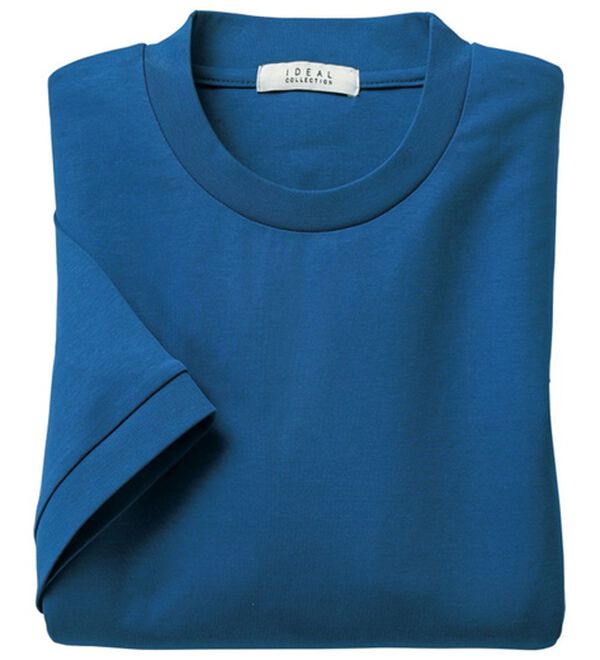 「＜ＳＯＬＵＮＩＡ＞ジャケットスタイルが決まる専用Ｔシャツ（メンズＴシャツ）」｜ブルー