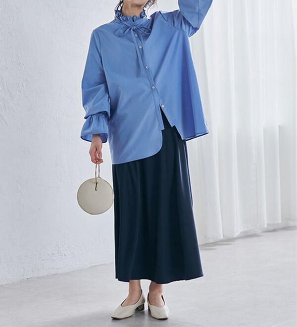 RANAN（ラナン）の「プチフリルリボン付きブラウス（ブラウス）」｜詳細画像