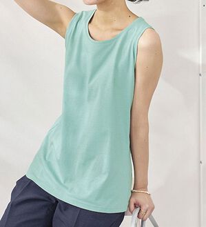 BELLUNA（ベルーナ）の「ヒンヤリ綿１００％大人顔タンクトップ（タンクトップ・キャミソール）」｜詳細画像