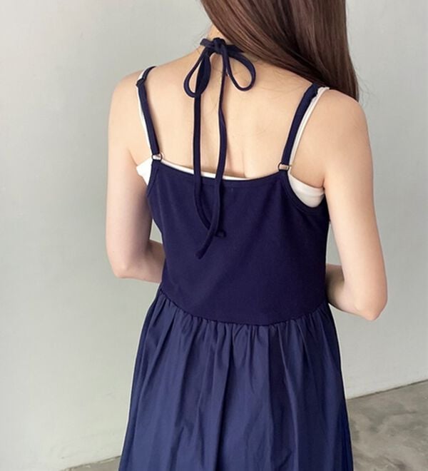 GeeRA（ジーラ）の「着回し異素材ドッキングキャミワンピース（ドッキングワンピース）」｜詳細画像