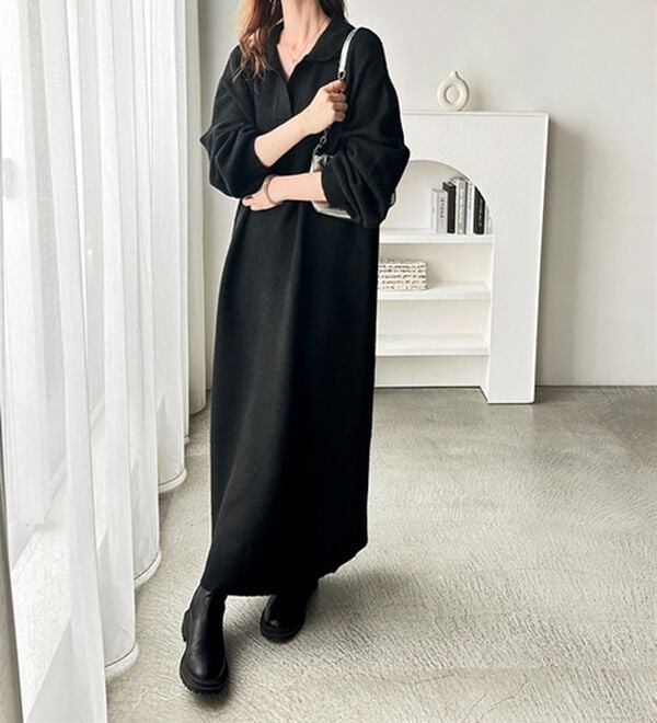 GeeRA（ジーラ）の「スキッパーゆるニットワンピース（ニットワンピース）」｜詳細画像