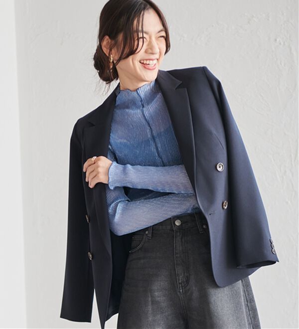 RANAN（ラナン）の「前後2wayラメプリーツハイネックプルオーバー（カットソー）」｜詳細画像