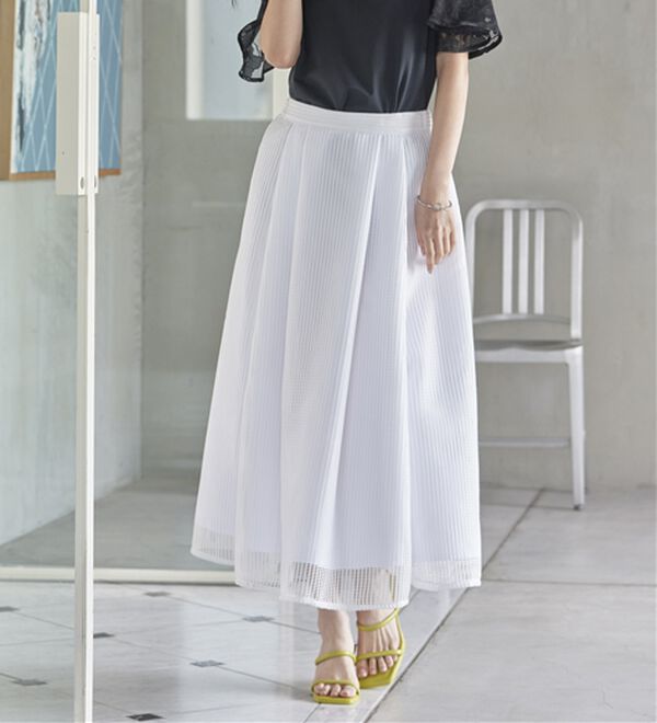 メッシュ素材フレアースカート - ベルーナ【公式】 