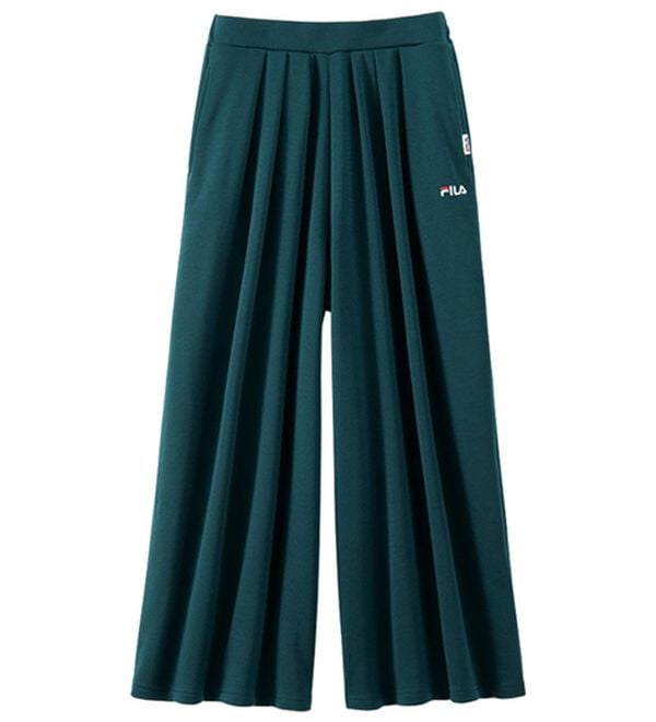 BELLUNA（ベルーナ）の「＜ＦＩＬＡ＞裏起毛ポンチ素材タック使いガウチョパンツ（ワイドパンツ・ガウチョ）」｜詳細画像