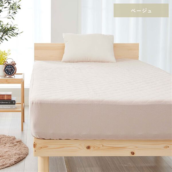 iellio（イエリオ）の「綿１００％敷パッド一体型BOXシーツ＜着脱簡単・ズレにくい・家事ラク・一体型ボックスシーツ・オールシーズン＞（ボックスシーツ・ベッドシーツ）」｜詳細画像