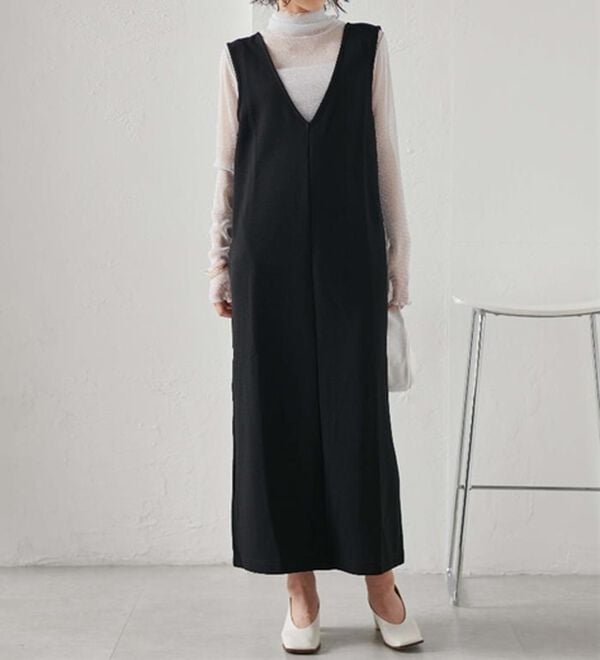 RANAN（ラナン）の「【選べる2丈】細見えが叶うジャンパースカート（ジャンパースカート）」｜詳細画像