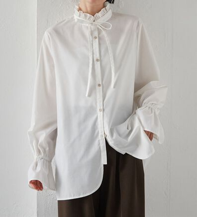 RANAN（ラナン）の「プチフリルリボン付きブラウス（ブラウス）」